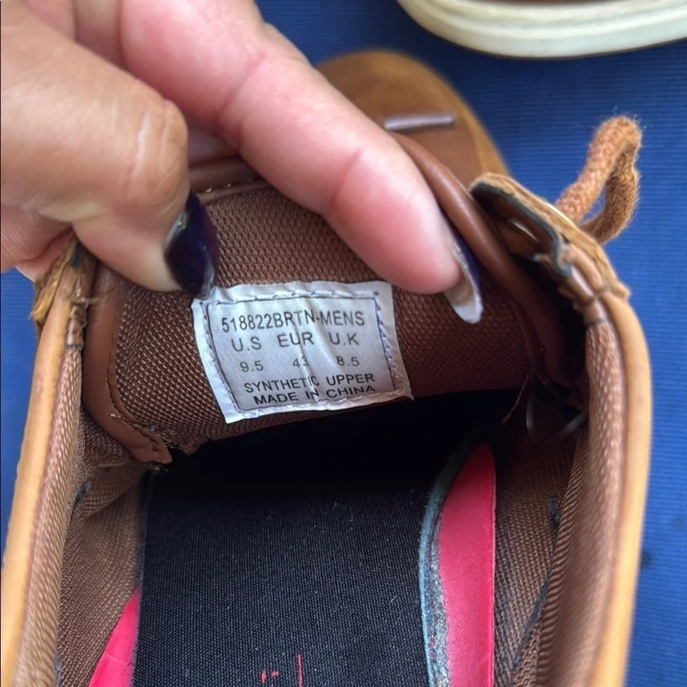 Levi's Brown Leather Sneakers with White Sole